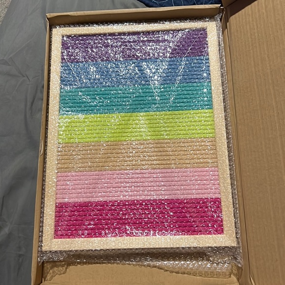 Initials Inc - Felt Letter Board - Vibrant Stripe with Calendar Set - BNIB